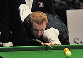 Deutsch: Bild aufgenommen in Berlin während des German Masters im Snooker 2014. Anthony McGill. English: Picture taken in Berlin during the Snooker German Masters in 2014. Anthony McGill.