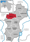 Location of the municipality of Bakum in the district of Vechta