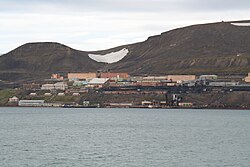 Barentsburg látképe