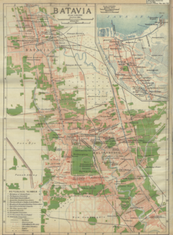 Map of Batavia, c. 1920