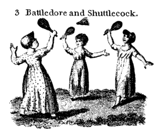 <span class="mw-page-title-main">Battledore and shuttlecock</span> Early game related to badminton