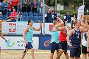 Deutsch: Beachhandball Europameisterschaften 2019 (Beach handball Euro); Tag 6: 7. Juli 2019 – Männerfinale, Dänemark-Norwegen 2:0 (25:18, 19:16) English: Beach handball Euro; Day 6: 7 July 2019 – Men's Final – Denmark-Norway 2:0 (25:18, 19:16)