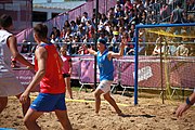 Deutsch: Beachhandball bei den Olympischen Jugendspielen 2018 in Buenos Aires; Tag 7, 13. Oktober 2018; Jungen, Halbfinale – Spanien-Kroatien 2:1 English: Beach handball at the 2018 Summer Youth Olympics in Buenos Aires at 13 October 2018 – Boys Semifinal – Spain-Croatia 2:1 Español: Handball de playa en los Juegos Olimpicos de la Juventud Buenos Aires 2018 en 13 de octubre de 2018 – Semifinales de chicos - España-Croacia 2:1