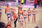 Deutsch: Beachhandball bei den Olympischen Jugendspielen 2018; Tag 5, 10. November 2018; Mädchen, Hauptrunde - Kroatien-Niederlande 1:2 English: Beach handball at the 2018 Summer Youth Olympics at 11 October 2018 – Girls Main Round – Croatia-Netherlands 1:2