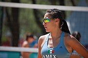 Deutsch: Beachvolleyball bei den Olympischen Jugendspielen 2018; Tag 8, 14. Oktober 2018; Mädchen, Achtelfinale – Mexiko-China 0:2 (15–21/16–21) English: Beach volleyball at the 2018 Summer Youth Olympics at 14 October 2018 – Girls Round of 16 – Mexico-China 0:2 (15–21/16–21)