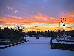 Sherwood Park, Alberta, Festival Place sunset, 2024