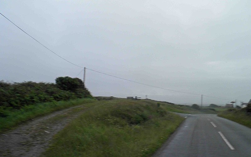 File:Benches and road junction Penrhosfeilw - geograph.org.uk - 3041353.jpg