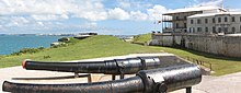 A Mark II and a Mark IV (a Mk VII is mounted, behind), awaiting restoration at the Bermuda Maritime Museum, in the Royal Naval Dockyard, Bermuda BermudaDockyard2.jpg