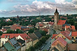 Bernburg (Saale), view from the tower of St.Mary´s Church to the Nicolai Church.jpg