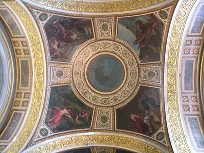 The central cupola, surrounded by allegorical figures