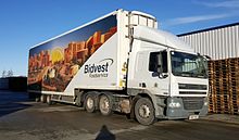 A Bidfood food delivery truck similar to the one used in the escape Bidvest Foodservice SN63 RDY (24636296991).jpg