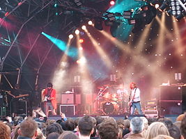 Biffy Clyro playing a concert in Leeds in 2008