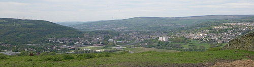 Panoramic view over Bingley