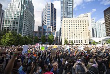 Protest in Vancouver on May 31 Black Lives Matter, Anti-racism rally at Vancouver Art Gallery (49958361766).jpg