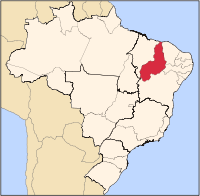 Država Pjaui unutar Brazila