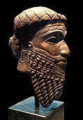 King of Akkad; c. 2250 BC; copper alloy; height: 30 cm; Iraq Museum (Baghdad, Iraq)[180]