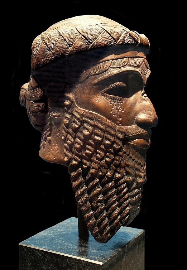 Bronze head of an Akkadian ruler, discovered in Nineveh in 1931, presumably depicting either Sargon or, more probably, Sargon's grandson Naram-Sin.