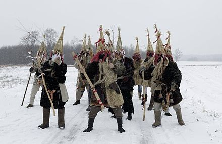 Budeli, Buduli or Buduli - Meteni mumming mask group of Zemgale and Kurzeme regions in Latvia, 2016 Budeli.JPG