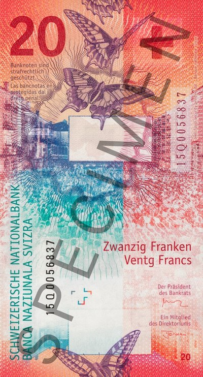 The open-air screening of the Locarno Film Festival on the Piazza Grande is featured on the Swiss twenty-franc banknote since 2017.