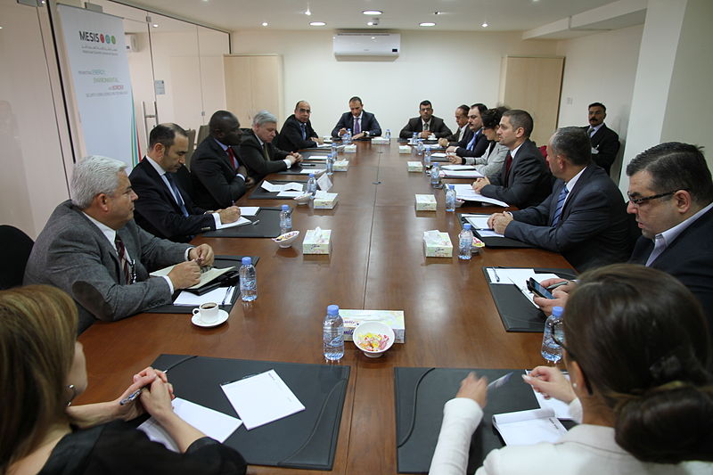 File:CTBTO Executive Secretary Lassina Zerbo (left side, centre) at a meeting with representatives of the Middle East Scientific Institute for Security (MESIS) (11207721325).jpg