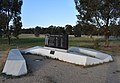 English: Monument marking the Calder Woodburn Memorial Avenue on the Goulburn Valley Highway near Arcadia, Victoria