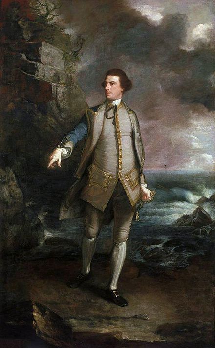 Keppel, by Reynolds, 1752–53, in the pose of the Apollo Belvedere.
