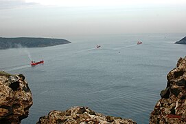 Confluència del Bòsfor i la mar negra des del castell de Yoros