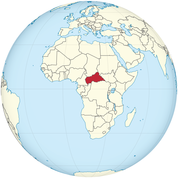 File:Central African Republic on the globe (Africa centered).svg