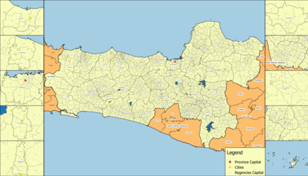 Administrative map of Central Java
