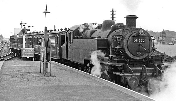 Autotrain for Chesham leaving Chalfont & Latimer Station in 1959