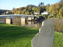 The start (and finish) point of the Wales Coast Path at Chepstow