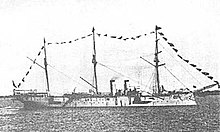 Qing dynasty naval gunboat Nanchen (Nan Chen ) Chinese steel cruiser Nanchen.jpg