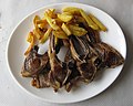 Chuletillas, daging domba mung diwenehi susu saka susu ibune, saka Asturia, Spanyol