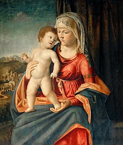 Madonna and Child (1504-1507) by Cima da Conegliano Cima da Conegliano, Madonna col Bambino Louvre.jpg