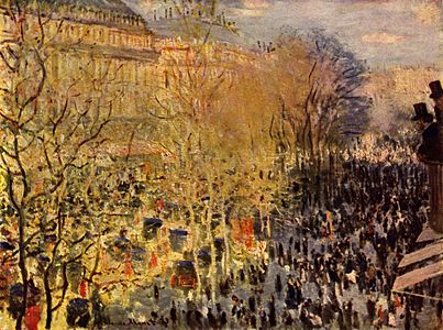 Monet, Boulevard des Capucines (1873), musée Pouchkine, toile achetée chez Durand-Ruel en 1907.