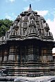 Close up of Sadashiva temple with Hoysala nagara shrine and superstructure (Hoysala adaptation of nagara style of architecture) at Nuggehalli