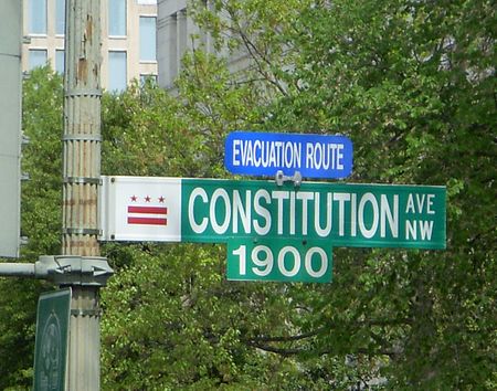 Constitution Avenue Sign