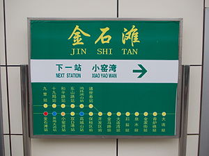 Dalian Metro, Jinshitan Stasiun, Sign.JPG