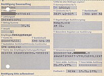 Deutsche Postbank — Bestätigung eines Dauerauftrages 1996