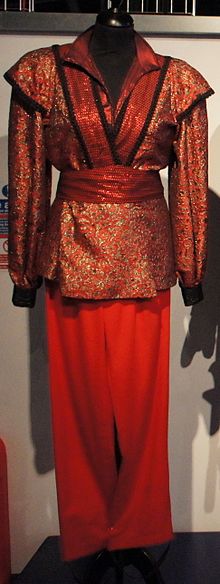 The Rani's costume in this serial, on show at the Doctor Who Experience.