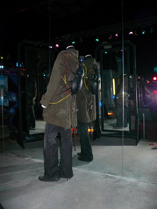 The set that Donna transports back in time and the beetle on her back, on display at the Doctor Who Experience.