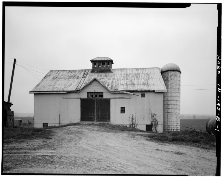 File:EXTERIOR, EAST FRONT - Merit-Tandy Farmstead, Barn, RR 1,Box 225, Patriot, Switzerland County, IN HABS IND,78-PAT.V,1B-1.tif