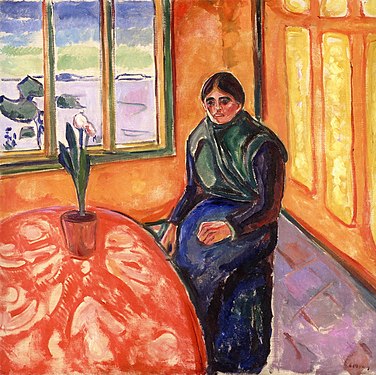 Edvard Munch: Melancholie. 1911, 120 × 125 cm, Stenersenmuseet, Oslo