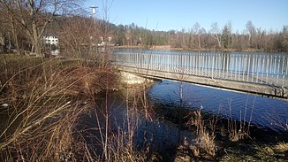 The river flows into the Isar reservoir Tölz