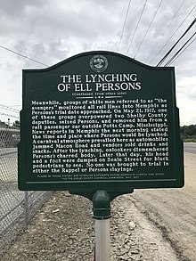 Back side of Historical Marker near the site Ell Person Historical Marker.jpg