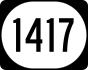 Kentucky Route 1417 işaretçisi
