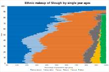 Ethnic makeup of Slough by single year ages in 2021 Ethnic makeup of Slough by single year ages in 2021.svg