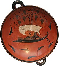Coupe de Dionysos, par Exékias, vers -530.