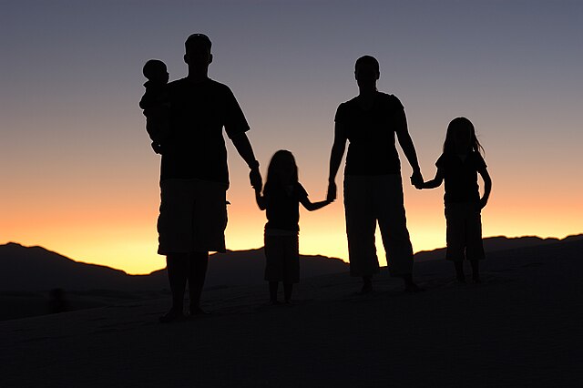 family of 5 silhouette