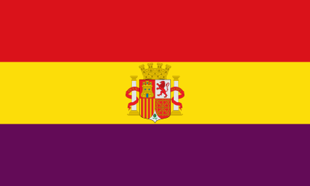 Flag of the second Spanish republic (1931–39), known in Spanish as la tricolor, still widely used by left-wing political organizations.
